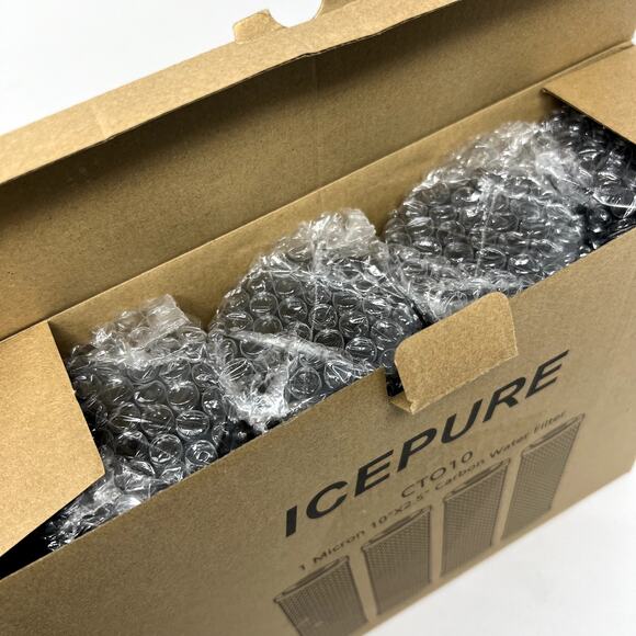 4x IcePure CT010 1 Micron 10.5”X12”X3" Carbon Water Filter Cartridge Replacement - Picture 4 of 5